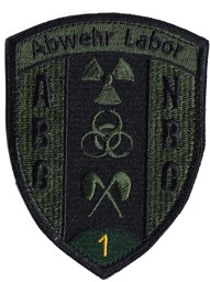 Bild von  Abwehr Labor 1 schwarz Badge mit Klett